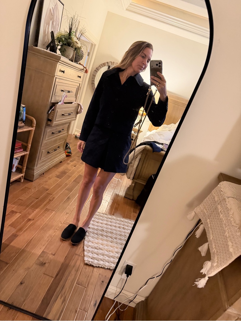 COS Black Collared Blazer Jacket + Skirt